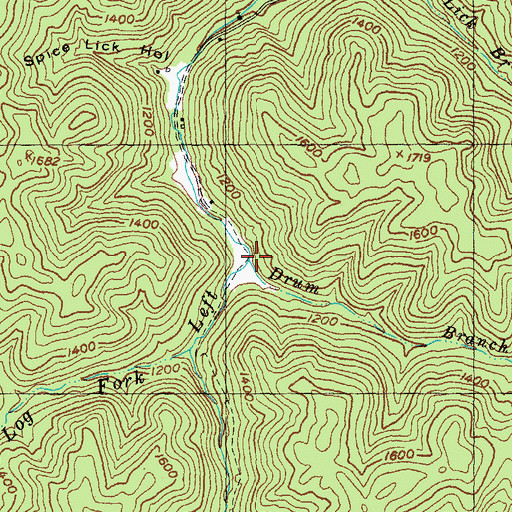 Topographic Map of Drum Branch, KY