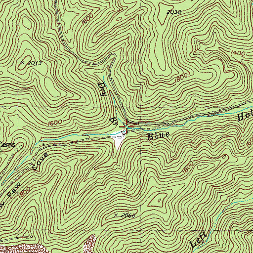Topographic Map of Dry Branch, KY