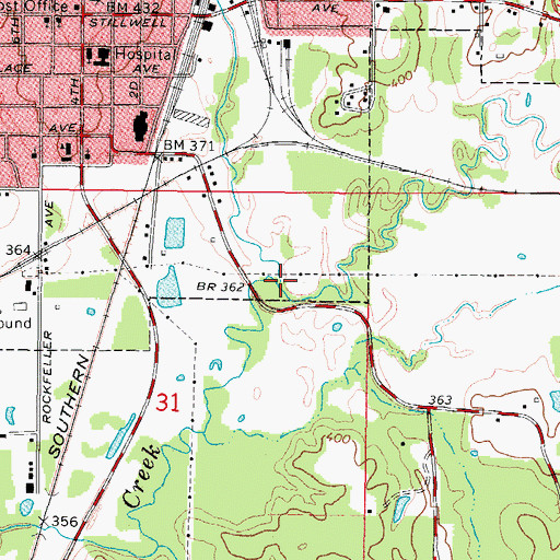 Topographic Map of Little Bear Creek, AR