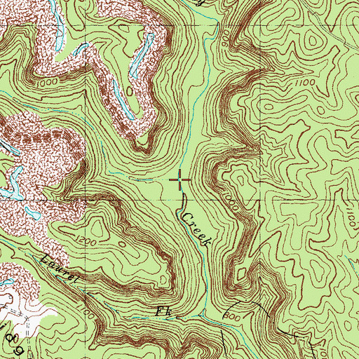 Topographic Map of Dry Fork, KY