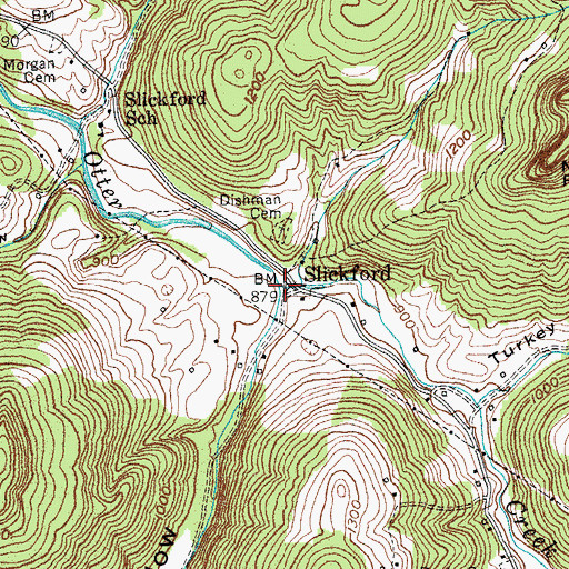 Topographic Map of Dry Hollow, KY
