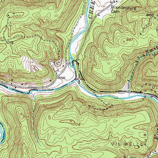 Topographic Map of Duck Fork, KY