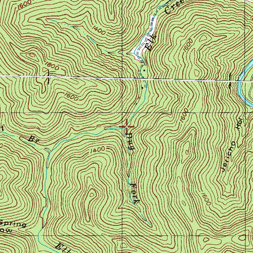 Topographic Map of Dug Fork, KY