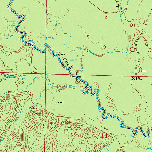Topographic Map of Little Beech Branch, AR