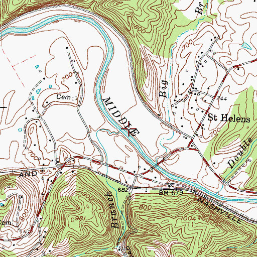 Topographic Map of Dunigan Branch, KY
