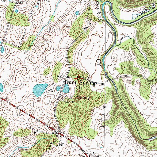 Topographic Map of Dunn Spring Church, KY
