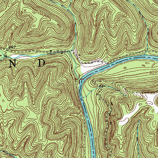 Topographic Map of Eagle Creek, KY