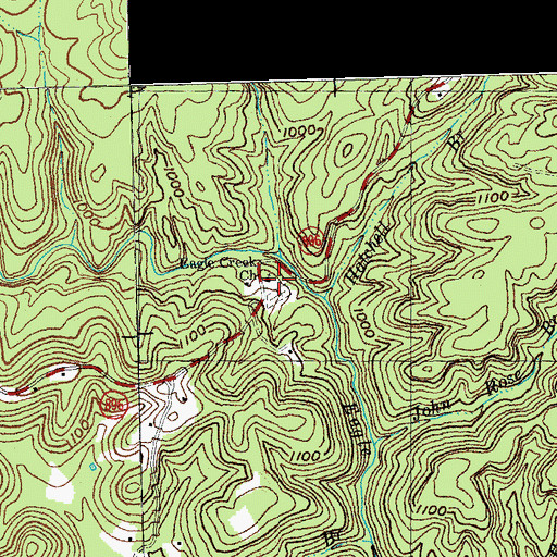 Topographic Map of Eagle Creek Church, KY