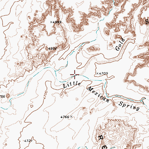 Topographic Map of Gold Spring Wash, AZ