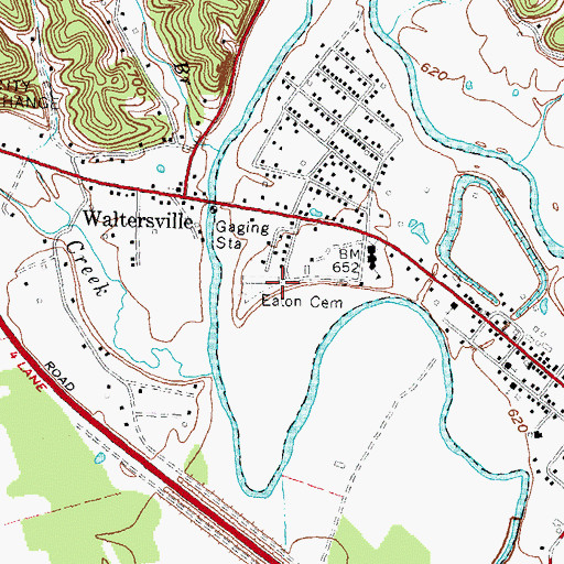 Topographic Map of Clay City Cemetery, KY