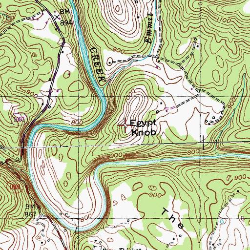 Topographic Map of Egypt Knob, KY