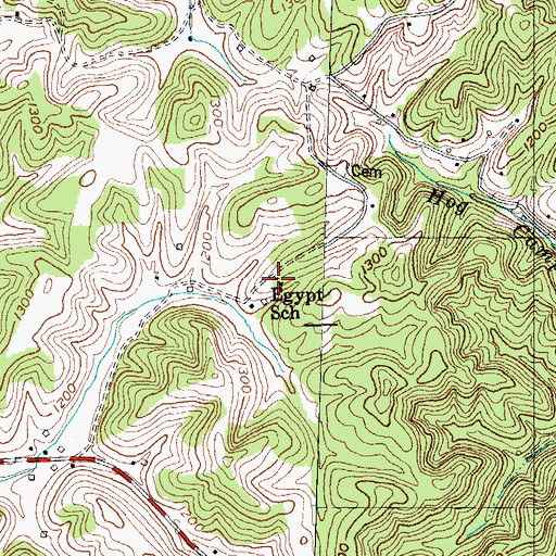Topographic Map of Egypt School, KY
