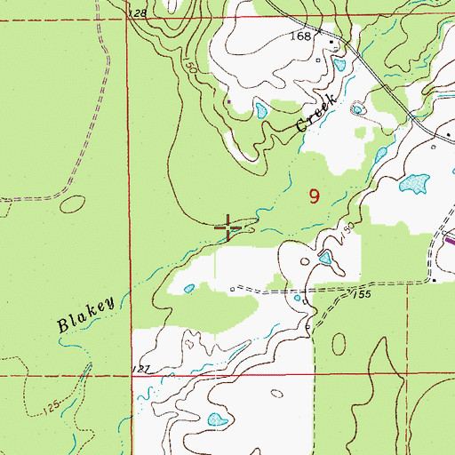 Topographic Map of Little Blakey Creek, AR