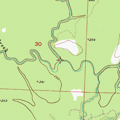 Topographic Map of Little Bodcau Creek, AR