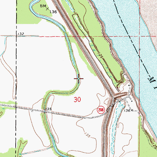 Topographic Map of Little Boggy Bayou, AR