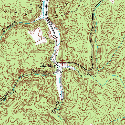 Topographic Map of Elk Lick, KY