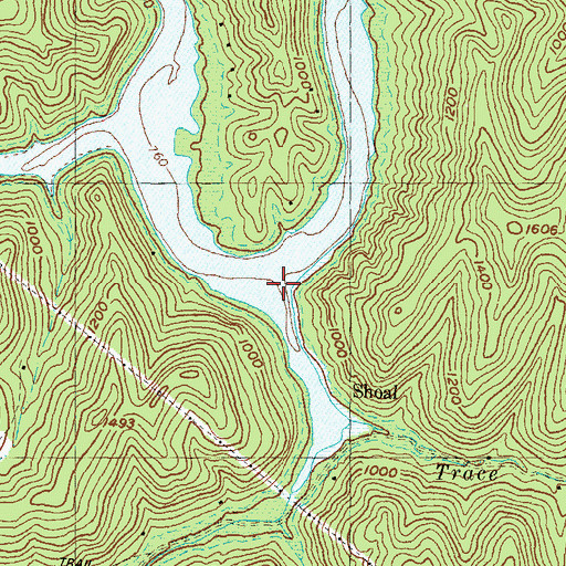 Topographic Map of Elkhorn Creek, KY