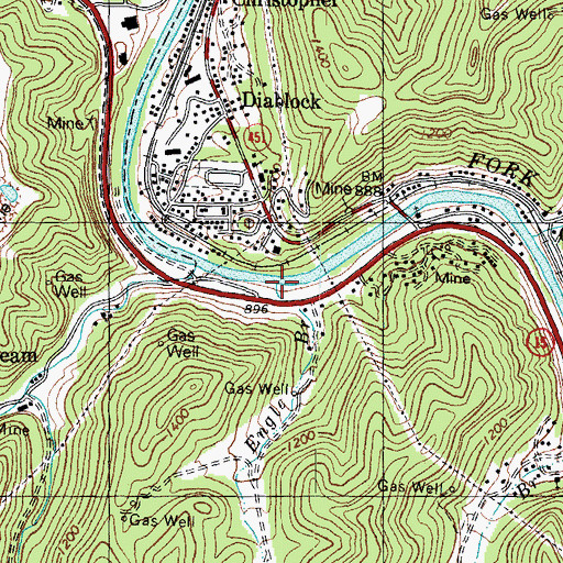 Topographic Map of Engle Branch, KY