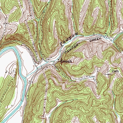 Topographic Map of Enoch, KY