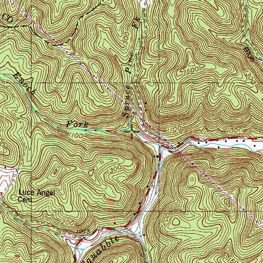 Topographic Map of Enoch Fork, KY