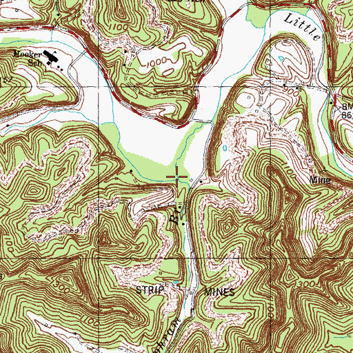 Topographic Map of Ephram Branch, KY