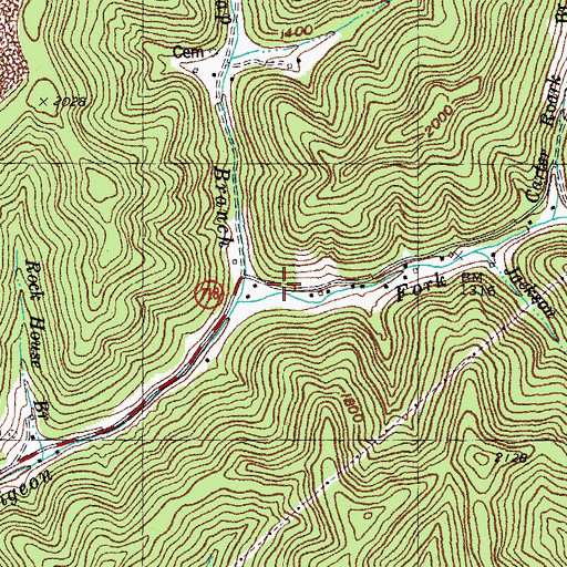 Topographic Map of Erose School, KY