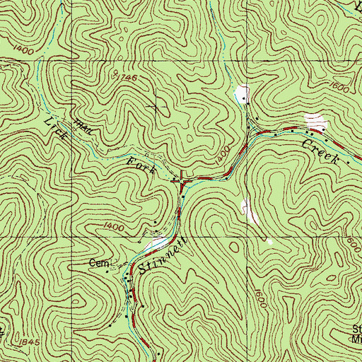 Topographic Map of Essie School, KY