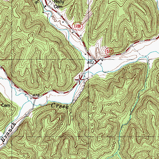 Topographic Map of Ethel School, KY