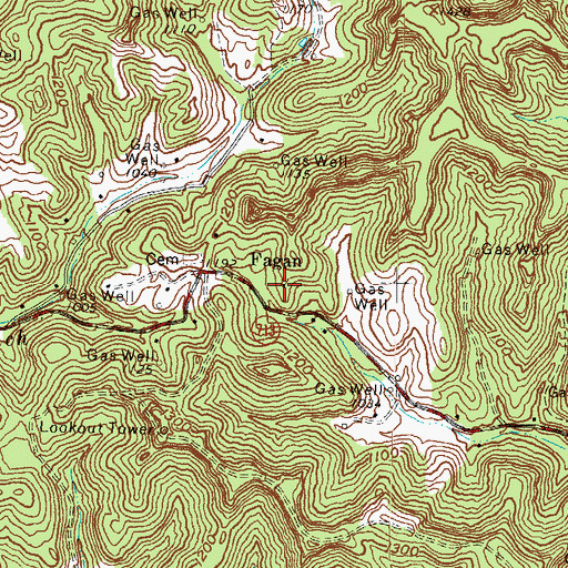 Topographic Map of Fagan, KY