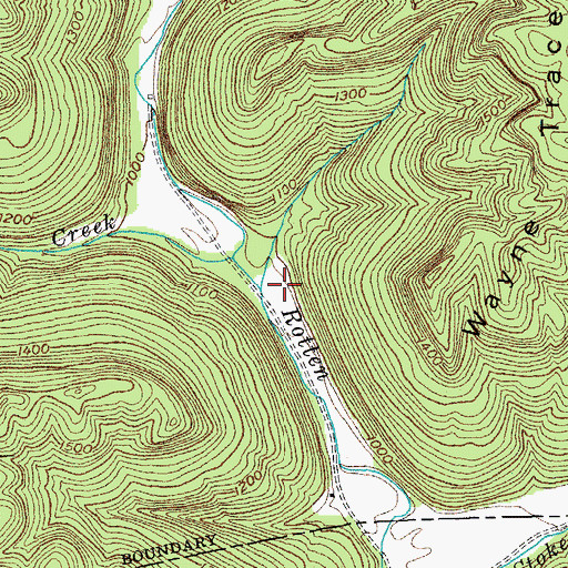 Topographic Map of Fallen Water Creek, KY