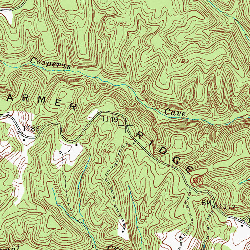 Topographic Map of Farmer Ridge, KY
