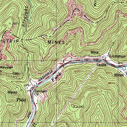 Topographic Map of Field, KY