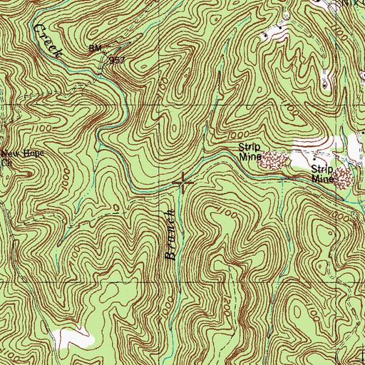 Topographic Map of Fish Trap Branch, KY