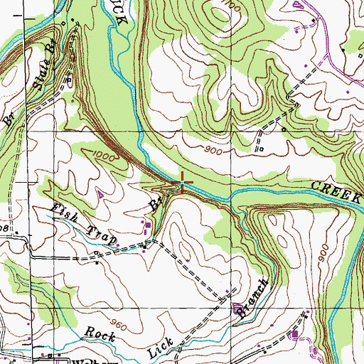 Topographic Map of Fish Trap Branch, KY