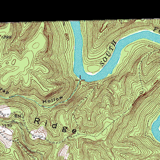 Topographic Map of Fishtrap Hollow, KY