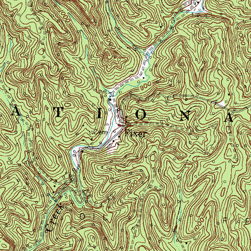 Topographic Map of Fixer, KY