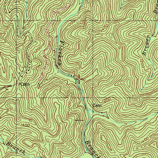 Topographic Map of Flackey School, KY