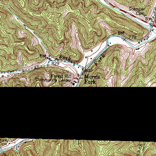 Topographic Map of Forest Hill Community Center, KY