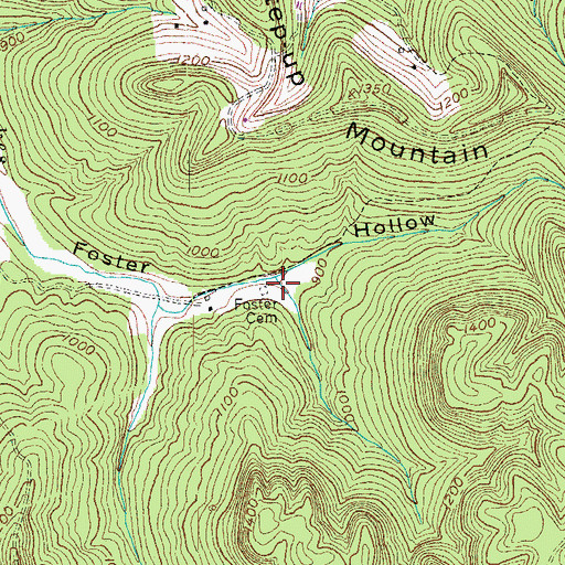Topographic Map of Foster Cemetery, KY