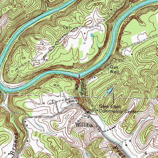 Topographic Map of Fraley Creek, KY