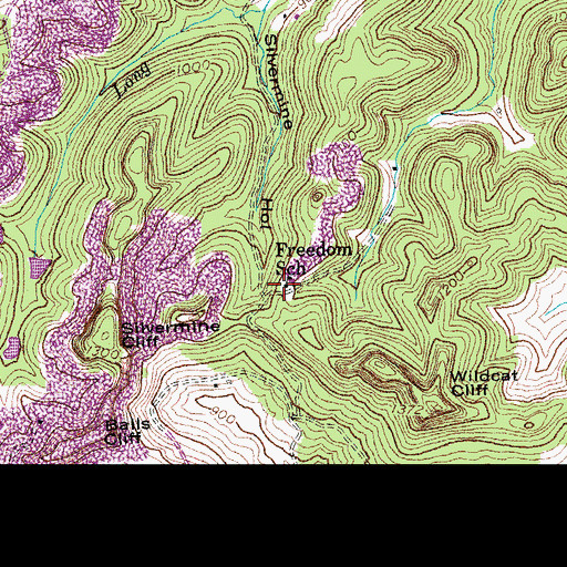 Topographic Map of Freedom School, KY