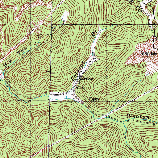 Topographic Map of Frew, KY
