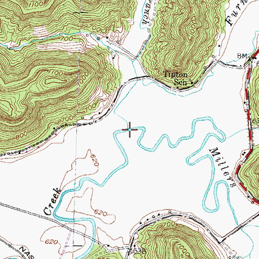 Topographic Map of Furnace Fork, KY
