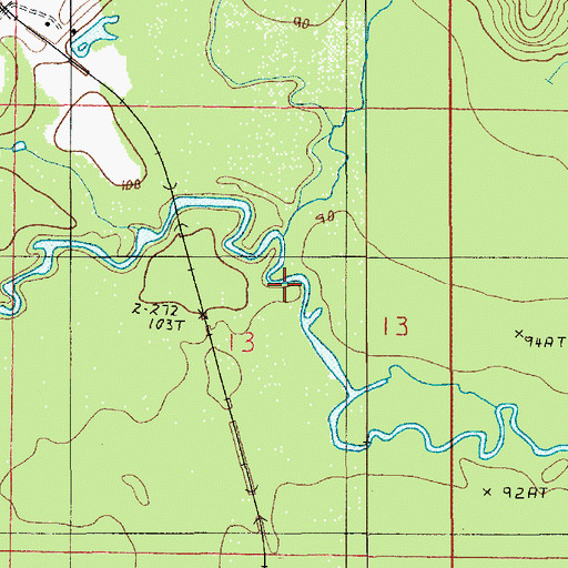 Topographic Map of Little Cornie Bayou, LA