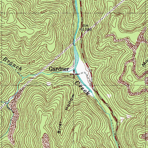 Topographic Map of Gardner, KY