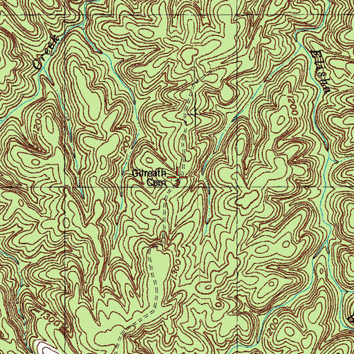Topographic Map of Gilreath Cemetery, KY