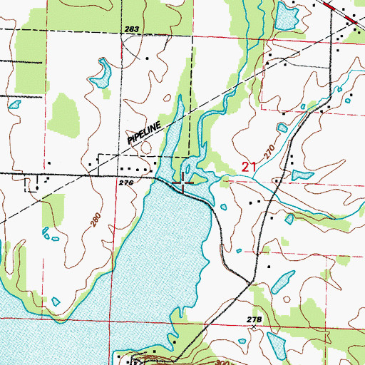 Topographic Map of Little Creek, AR