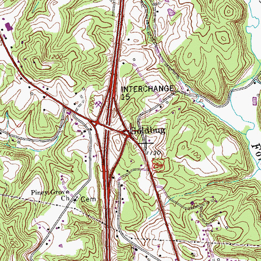 Topographic Map of Goldbug, KY