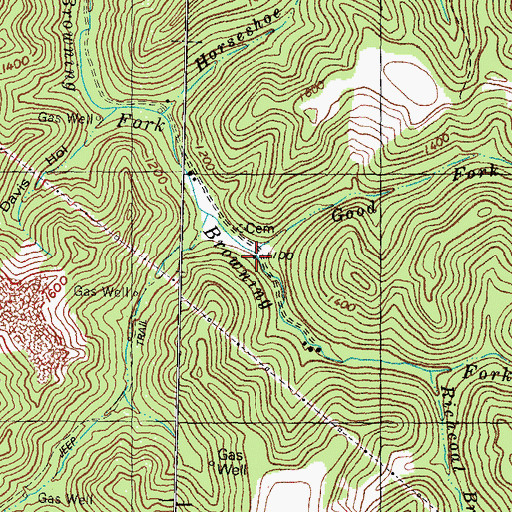 Topographic Map of Good Fork, KY