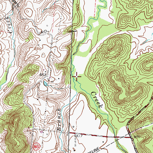 Topographic Map of Gooden Branch, KY